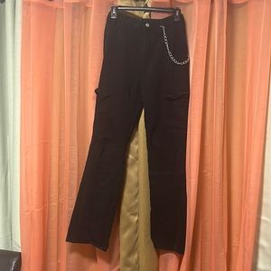 black cargo jeans